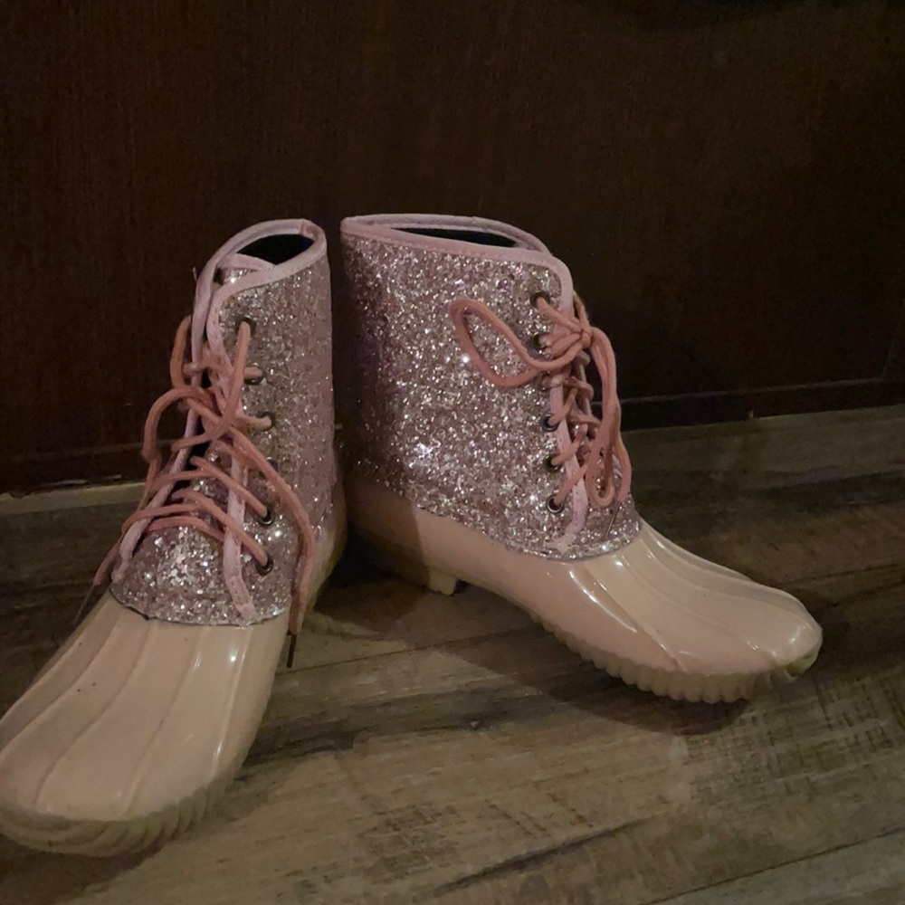 Glitter Rain boots size 8